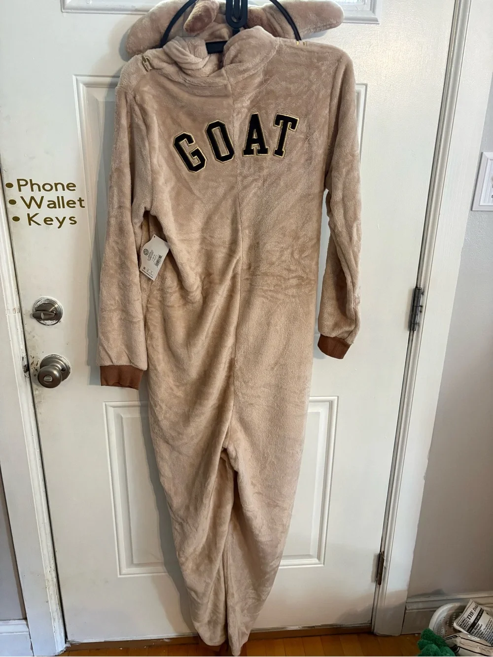 Kids Plush Goat Costume with Sunglasses Hood onesie